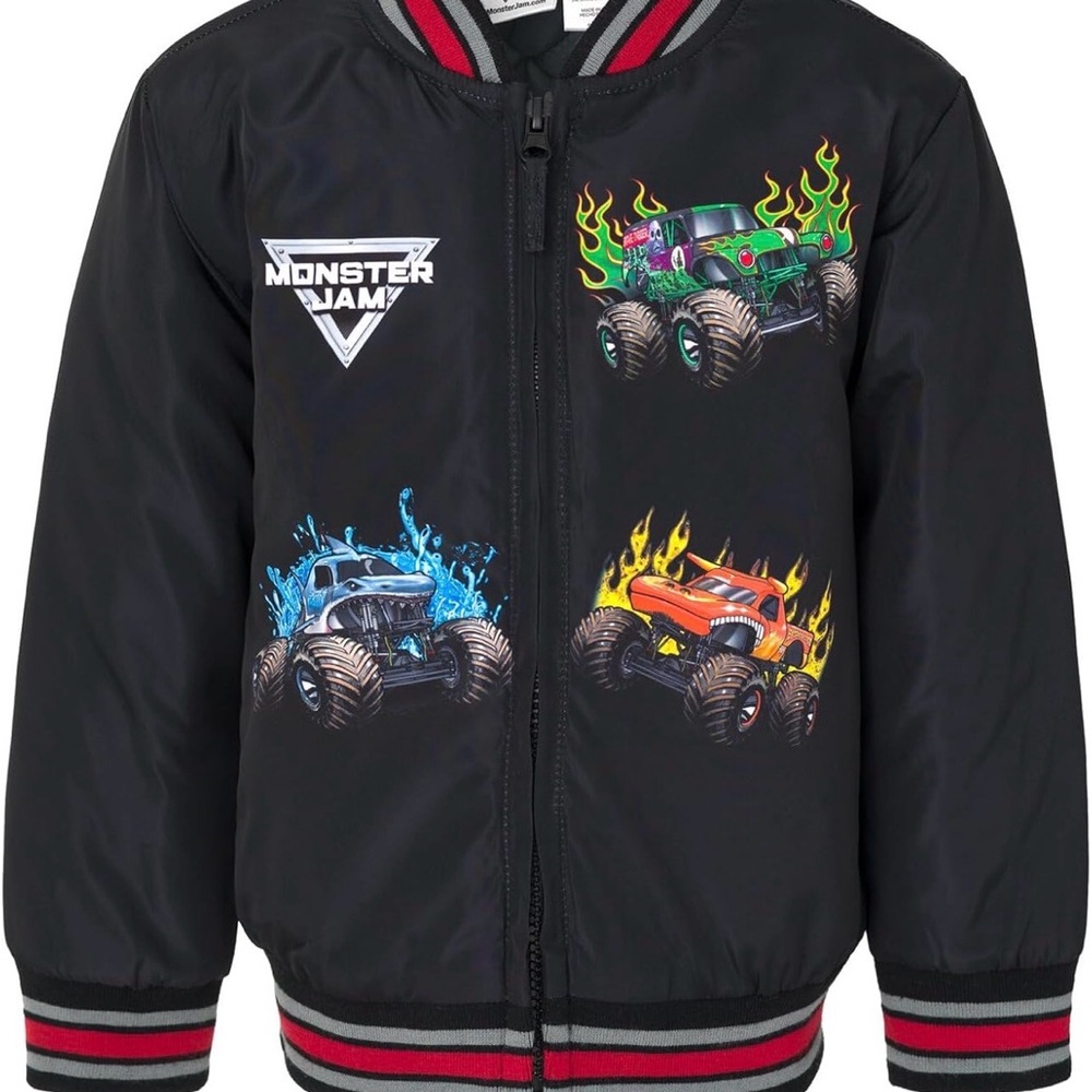 Kids Monster Jam Jacket with Monster Trucks